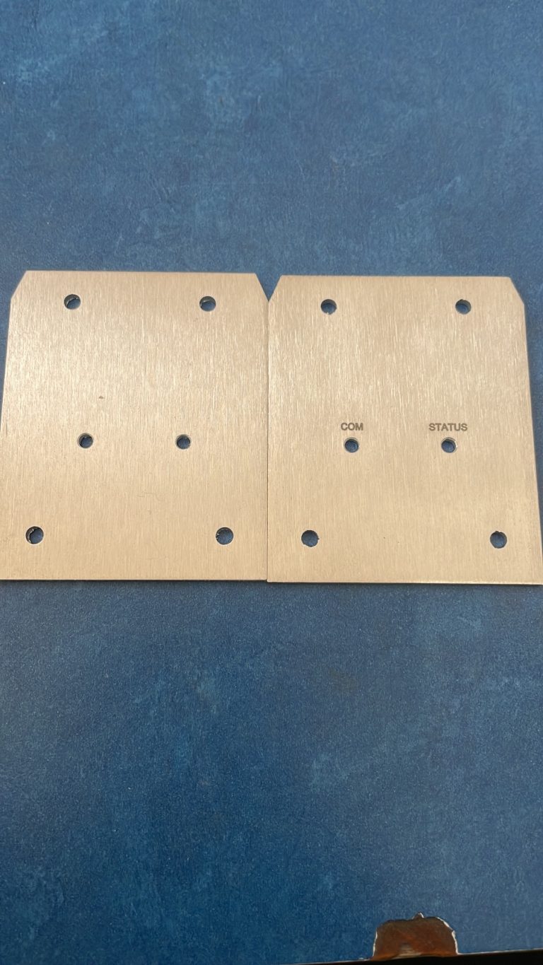 Tiefgravur von Alu-Teilen